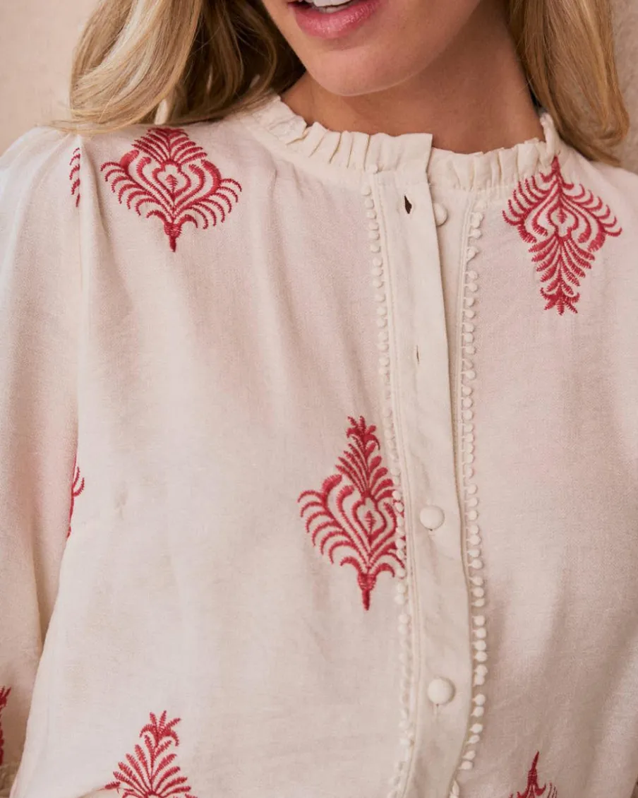 Maternité|Chemisiers Et Chemises-Polin et moi Herena Chemise brodée Cru