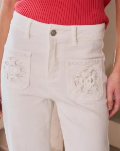 Pantalon-Polin et moi Jean Broderie Vesta Cru
