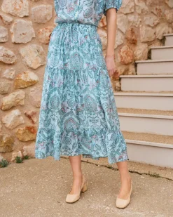 Jupes-Polin et moi Jupe imprimer Kalli Turquoise