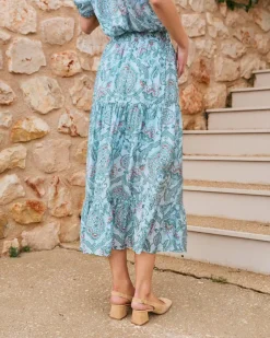 Jupes-Polin et moi Jupe imprimer Kalli Turquoise