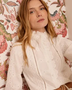 Maternité|Chemisiers Et Chemises-Polin et moi Katia Flowers Blouse BLANC