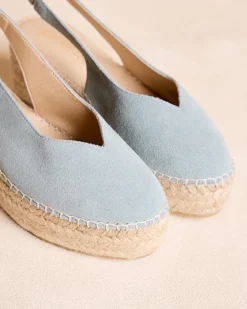 Espadrilles-Polin et moi L’espadrille CUIR Marcela Eucalyptus