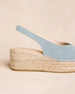 Espadrilles-Polin et moi L’espadrille CUIR Marcela Eucalyptus