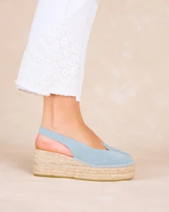 Espadrilles-Polin et moi L’espadrille CUIR Marcela Eucalyptus