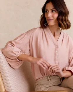 Chemisiers Et Chemises-Polin et moi Lisa Nati Blouse ROSE