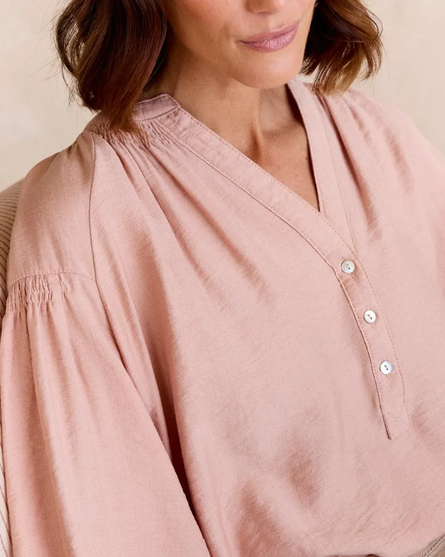 Chemisiers Et Chemises-Polin et moi Lisa Nati Blouse ROSE