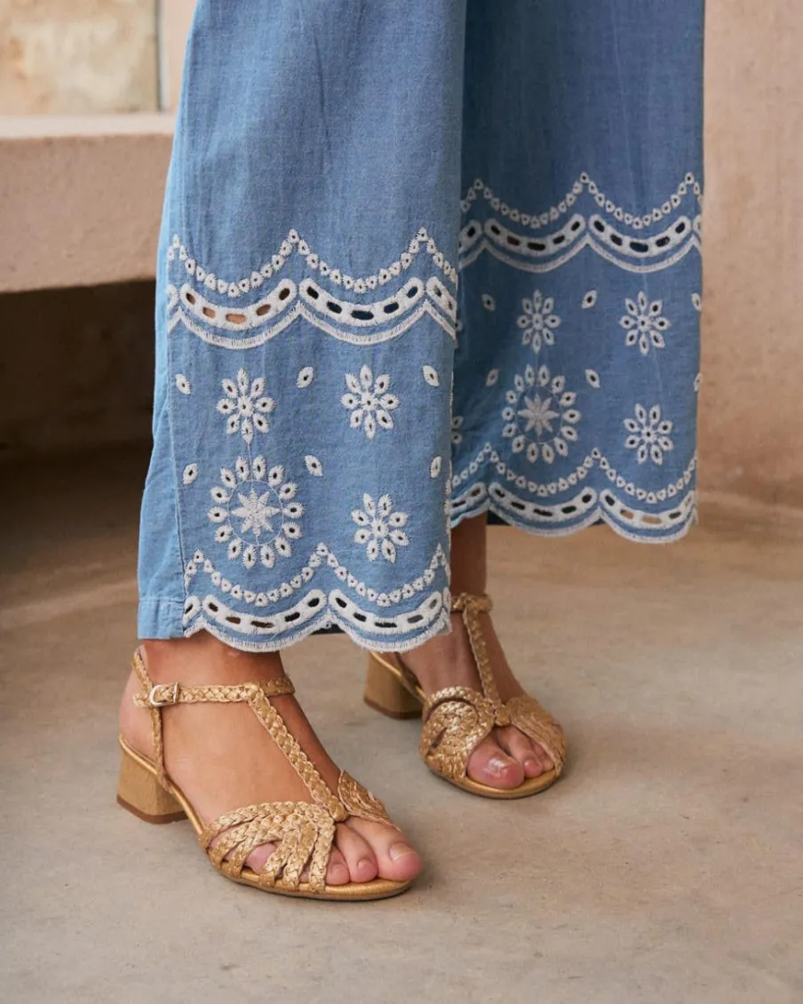 Pantalon-Polin et moi Mara Pantalon en brodé DENIM