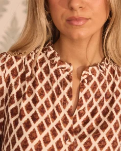 Maternité|Chemisiers Et Chemises-Polin et moi Mariela imprimer chemisier CARREAU