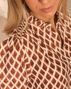 Maternité|Chemisiers Et Chemises-Polin et moi Mariela imprimer chemisier CARREAU