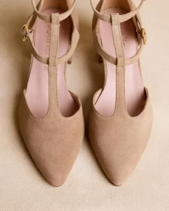 Talons Hauts-Polin et moi Mary Jane Arianna Bretelles BEIGE