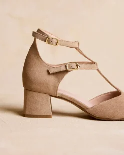 Talons Hauts-Polin et moi Mary Jane Arianna Bretelles BEIGE