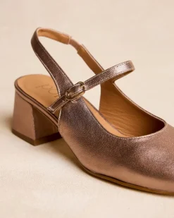 Talons Hauts-Polin et moi Mary Jane Cesia Talon Bronze