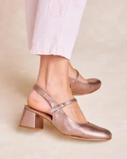 Talons Hauts-Polin et moi Mary Jane Cesia Talon Bronze