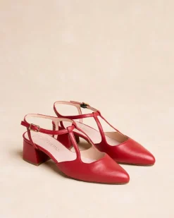 Talons Hauts-Polin et moi Mary Jane Détails Nyma ROUGE