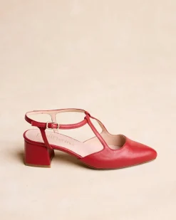 Talons Hauts-Polin et moi Mary Jane Détails Nyma ROUGE