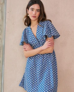 Robes Et Combinaisons-Polin et moi Naya Robe courte brodée DENIM