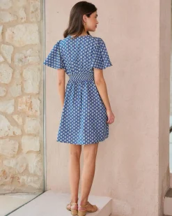 Robes Et Combinaisons-Polin et moi Naya Robe courte brodée DENIM