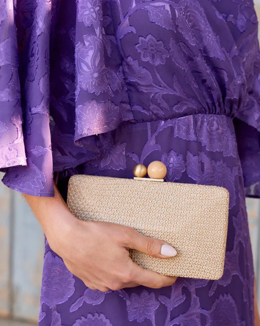 Sacs-Polin et moi Pochette Dione Raphia Sable