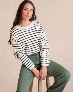 Cardigans Et Pulls-Polin et moi Pull à rayures Lucia Vertforêt