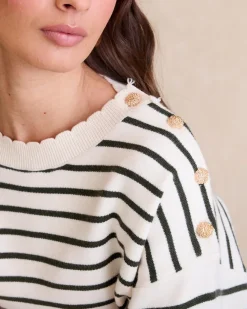 Cardigans Et Pulls-Polin et moi Pull à rayures Lucia Vertforêt