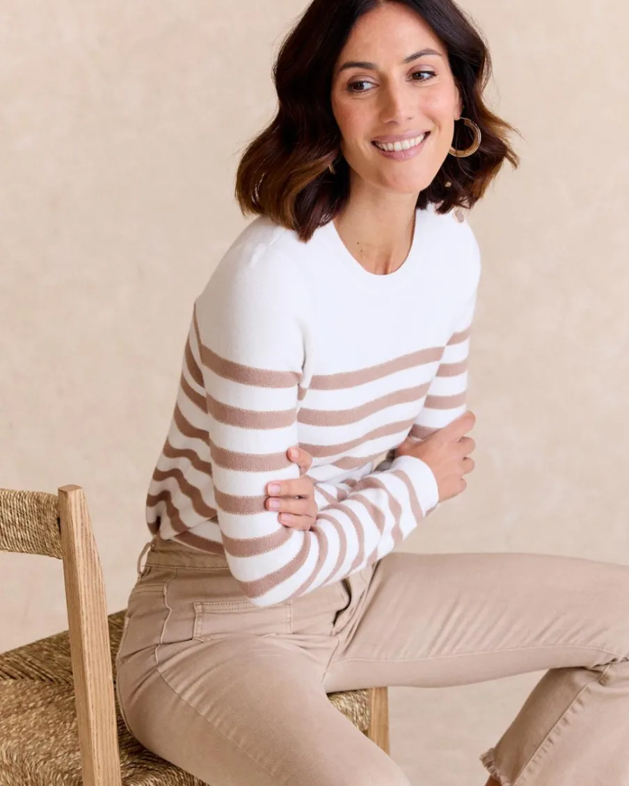 Point|Cardigans Et Pulls-Polin et moi Pull rayé Eugenia Cru