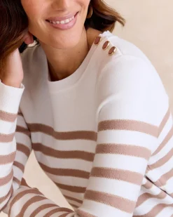 Point|Cardigans Et Pulls-Polin et moi Pull rayé Eugenia Cru