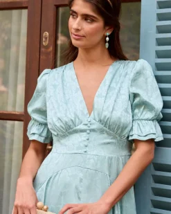 Maternité-Polin et moi Robe à décolleté Silvia Menthe