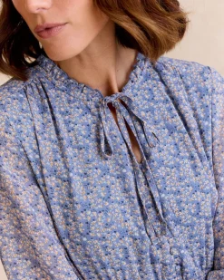 Maternité|Robes Et Combinaisons-Polin et moi Robe Azula Flowers Céleste