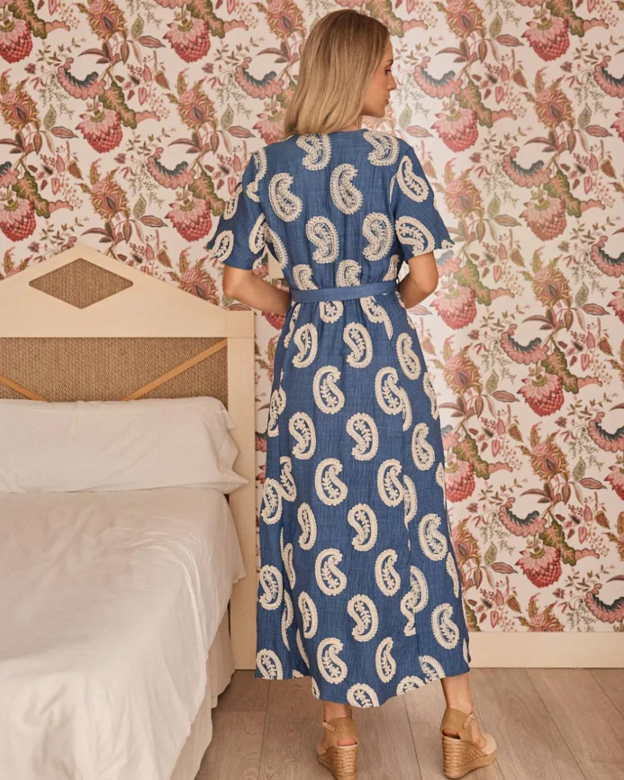 Maternité|Robes Et Combinaisons-Polin et moi Robe brodée Paisley Ilse denim