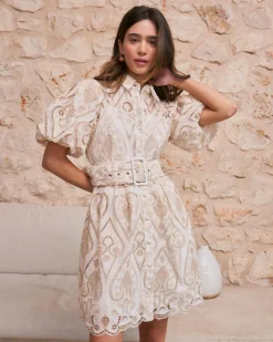 Robes Et Combinaisons-Polin et moi Robe ceinture Abi BEIGE