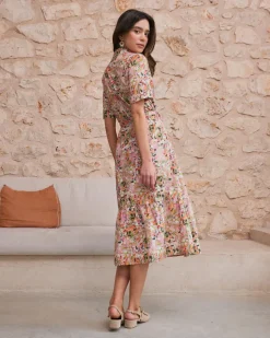 Robes Et Combinaisons-Polin et moi Robe chemise Caetana Rose