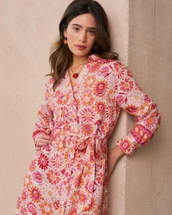 Maternité|Robes Et Combinaisons-Polin et moi Robe chemise Idette corail