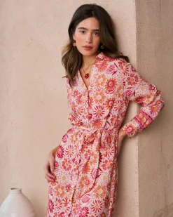Maternité|Robes Et Combinaisons-Polin et moi Robe chemise Idette corail