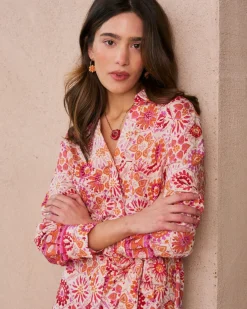 Maternité|Robes Et Combinaisons-Polin et moi Robe chemise Idette corail