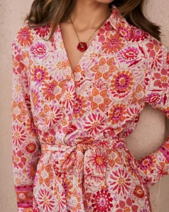 Maternité|Robes Et Combinaisons-Polin et moi Robe chemise Idette corail