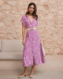 Maternité|Robes Et Combinaisons-Polin et moi Robe chemise Romelia bougainvillée