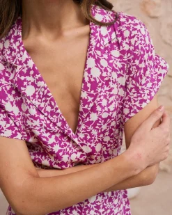 Maternité|Robes Et Combinaisons-Polin et moi Robe chemise Romelia bougainvillée