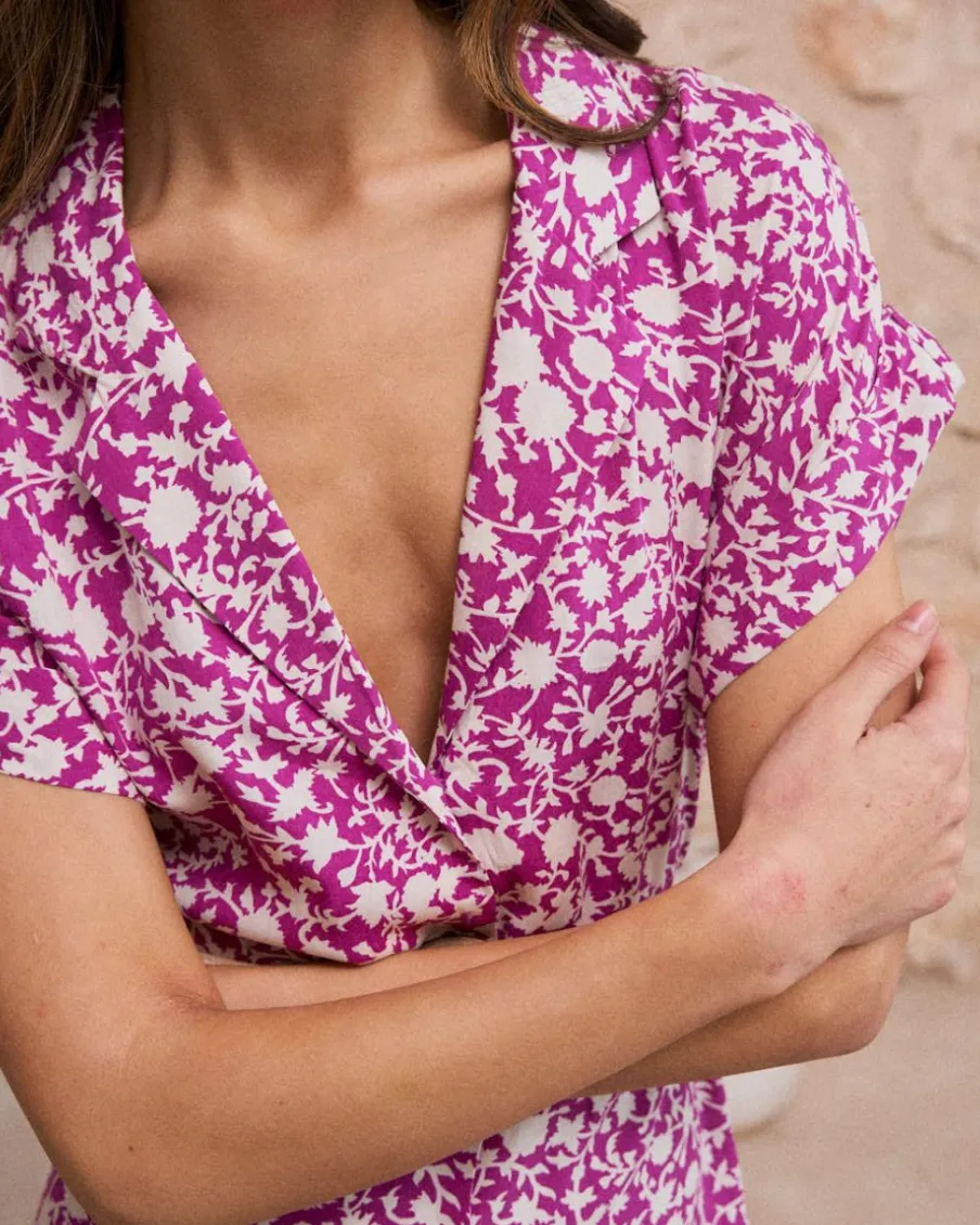 Maternité|Robes Et Combinaisons-Polin et moi Robe chemise Romelia bougainvillée