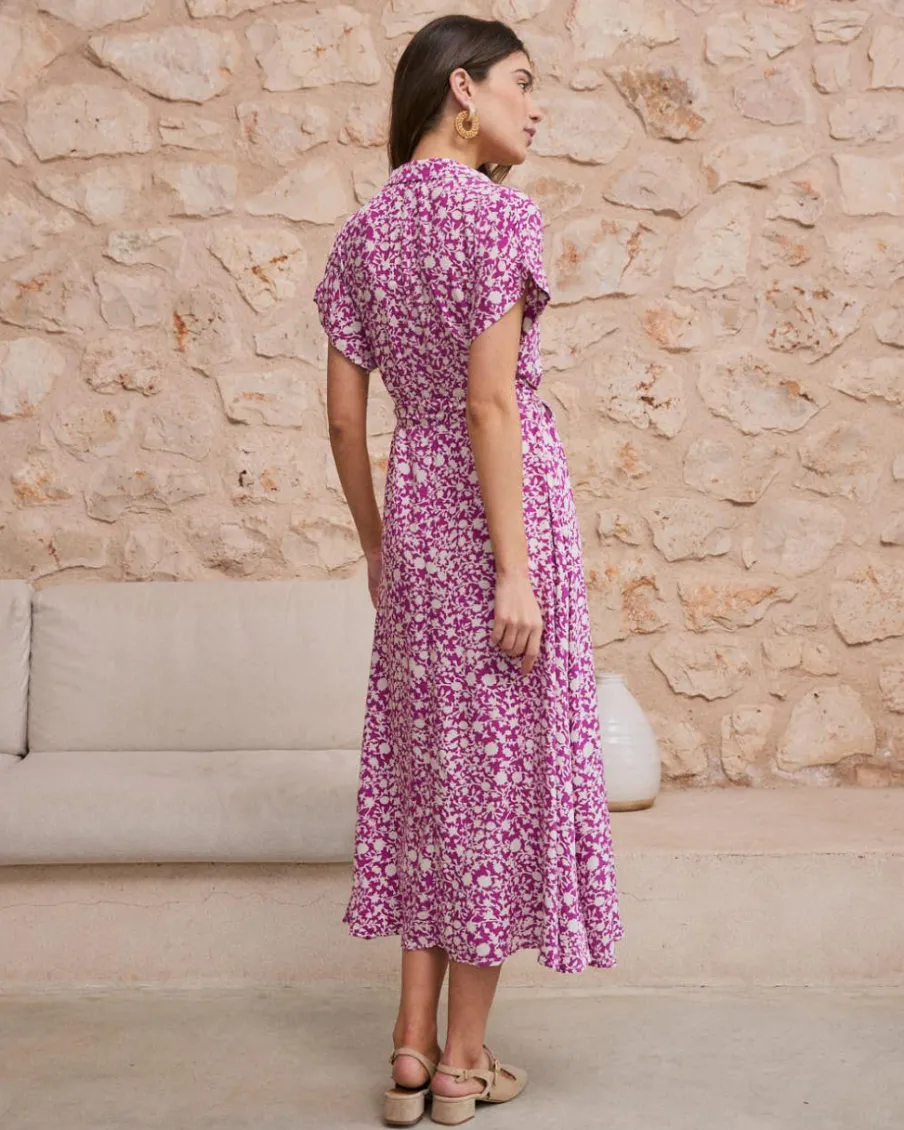 Maternité|Robes Et Combinaisons-Polin et moi Robe chemise Romelia bougainvillée