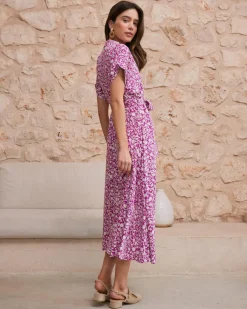 Maternité|Robes Et Combinaisons-Polin et moi Robe chemise Romelia bougainvillée