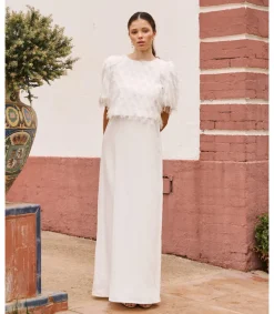 Mariée-Polin et moi Robe de mariée lavande blanc