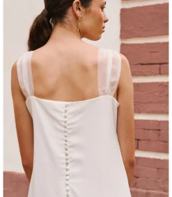 Mariée-Polin et moi Robe de mariée lavande blanc