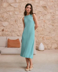Maternité|Point-Polin et moi Robe dos nu Anaïs Turquoise
