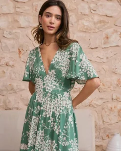 Robes Et Combinaisons-Polin et moi Robe longue Olenka Vertémeraude