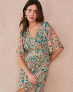 Robes Et Combinaisons-Polin et moi Robe longue Olivette Vertémeraude