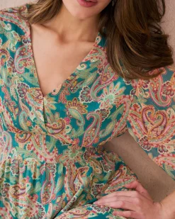 Robes Et Combinaisons-Polin et moi Robe longue Olivette Vertémeraude