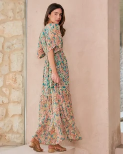 Robes Et Combinaisons-Polin et moi Robe longue Olivette Vertémeraude