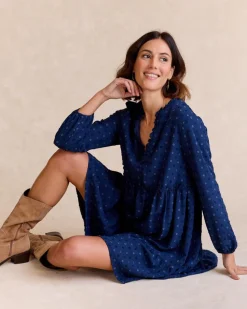 Maternité|Robes Et Combinaisons-Polin et moi Robe Luisa Plumeti Marin