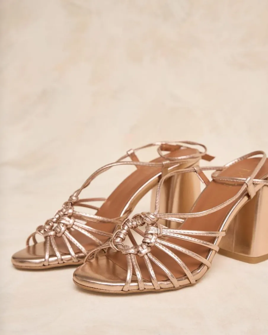 Mariée|Sandales-Polin et moi Sandale à nœud bleu marine Bronze