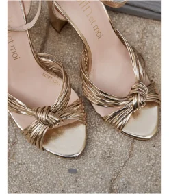 Mariée|Sandales-Polin et moi Sandale à nœud de clotis Or